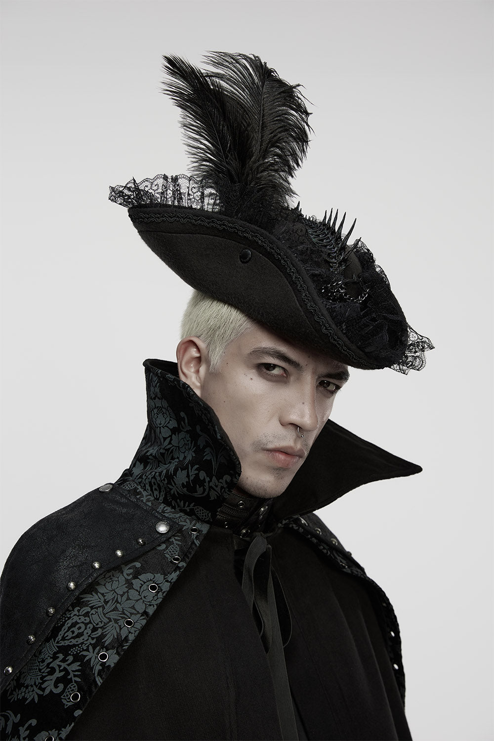 gothic renaissance ruffled pirate hat