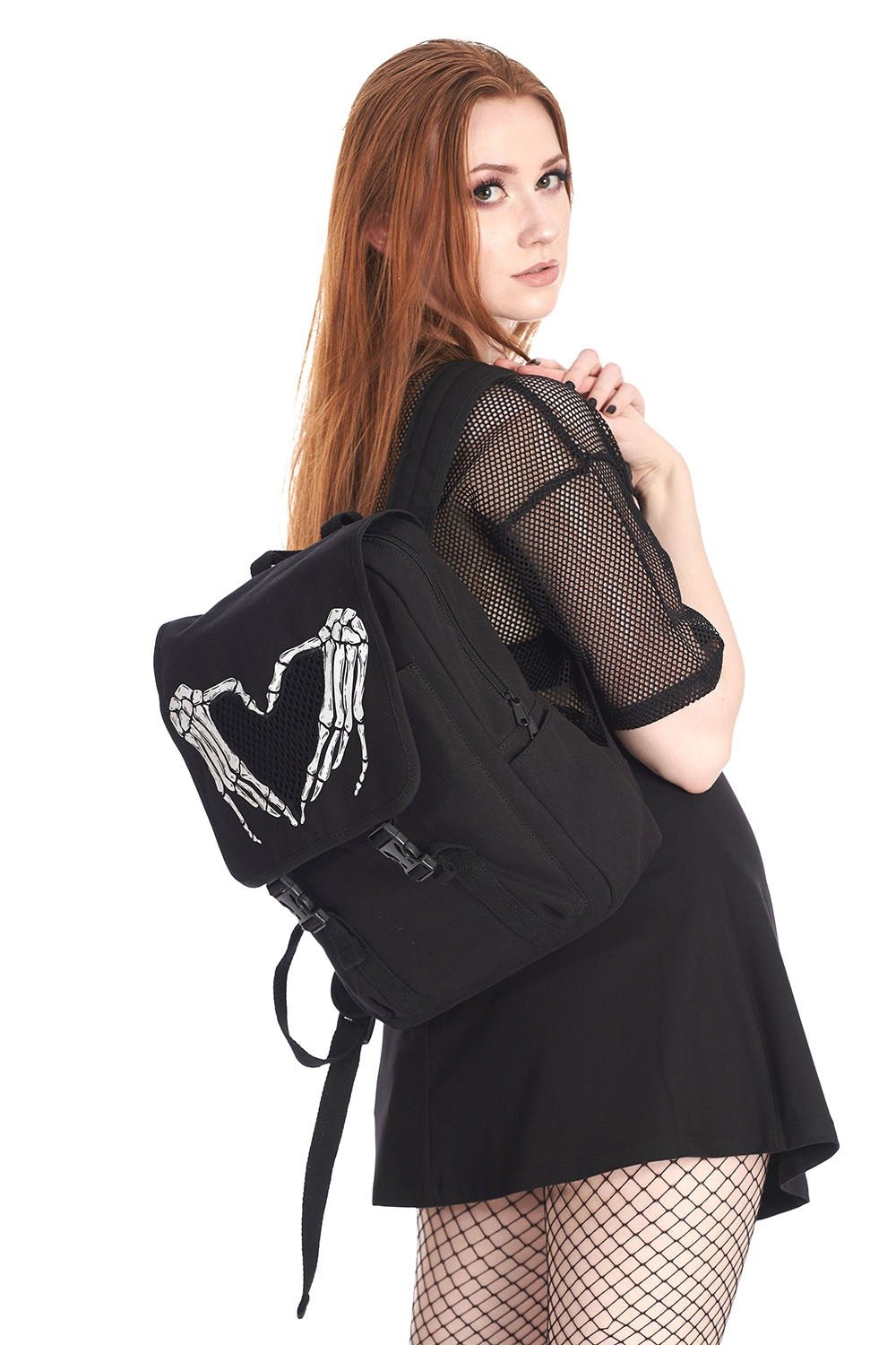 Black Punk Skeleton Backpack - bags & wallets - VampireFreaks - Banned Apparel / Lost Queen