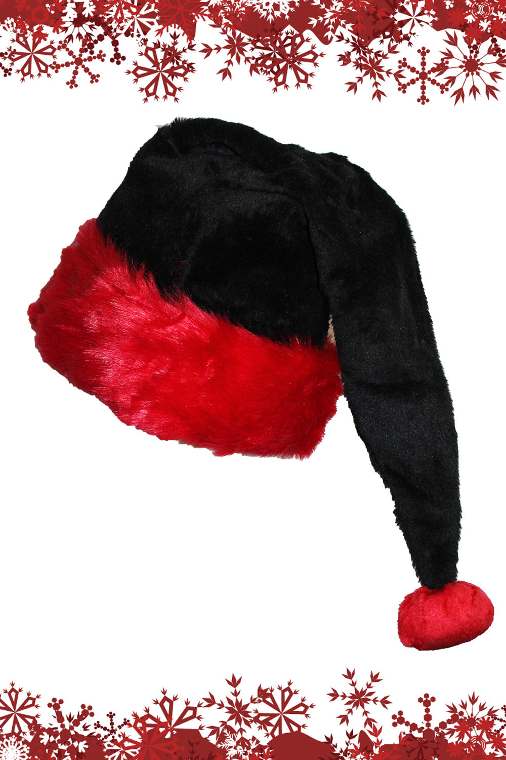 black and red santa claus hat