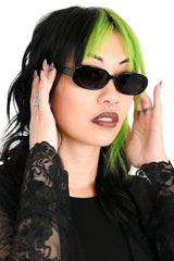 unisex gothic rocker vampire goth oval 90s vintage inspired sunglasses by foxblood