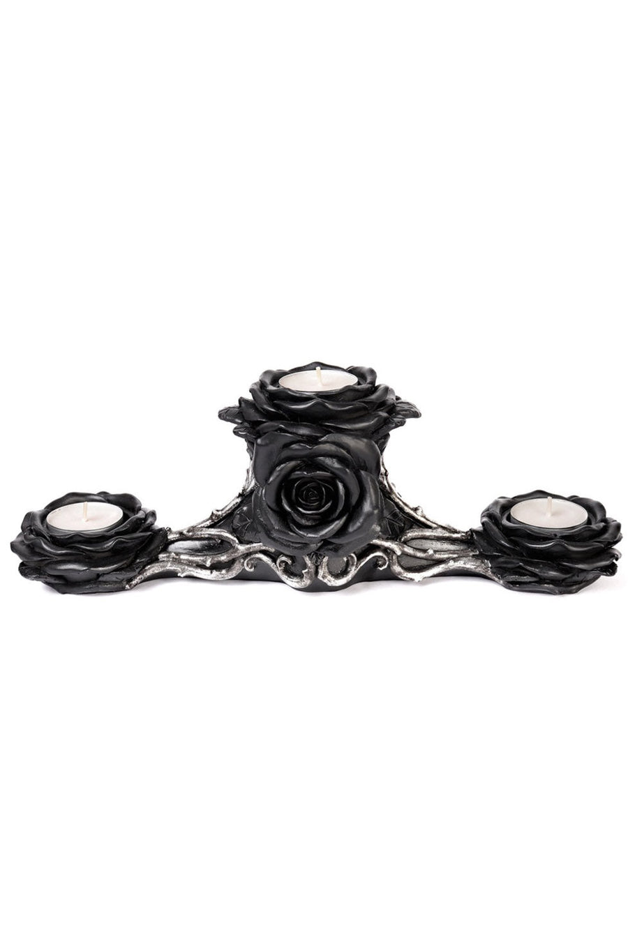 Black Rose Triple Votive Holder - housewares - VampireFreaks - Alchemy