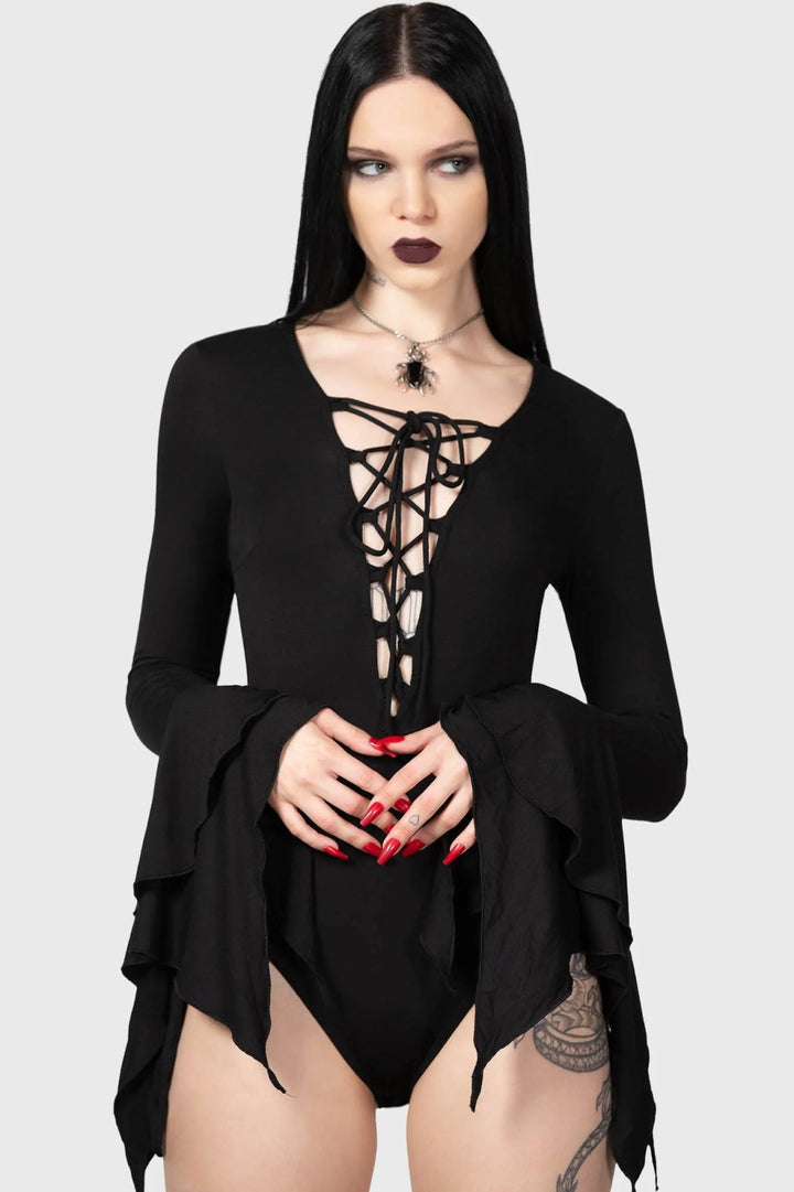 Black Roses Bodysuit - womens tops - VampireFreaks - Killstar