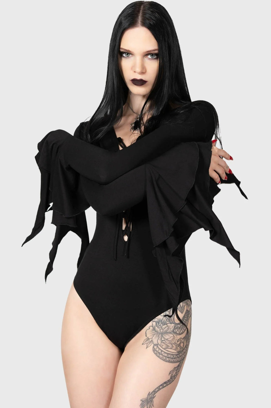 Black Roses Bodysuit - womens tops - VampireFreaks - Killstar