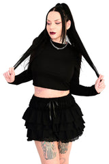 Black Ruffle Bloomers - womens bottoms - VampireFreaks - Foxblood