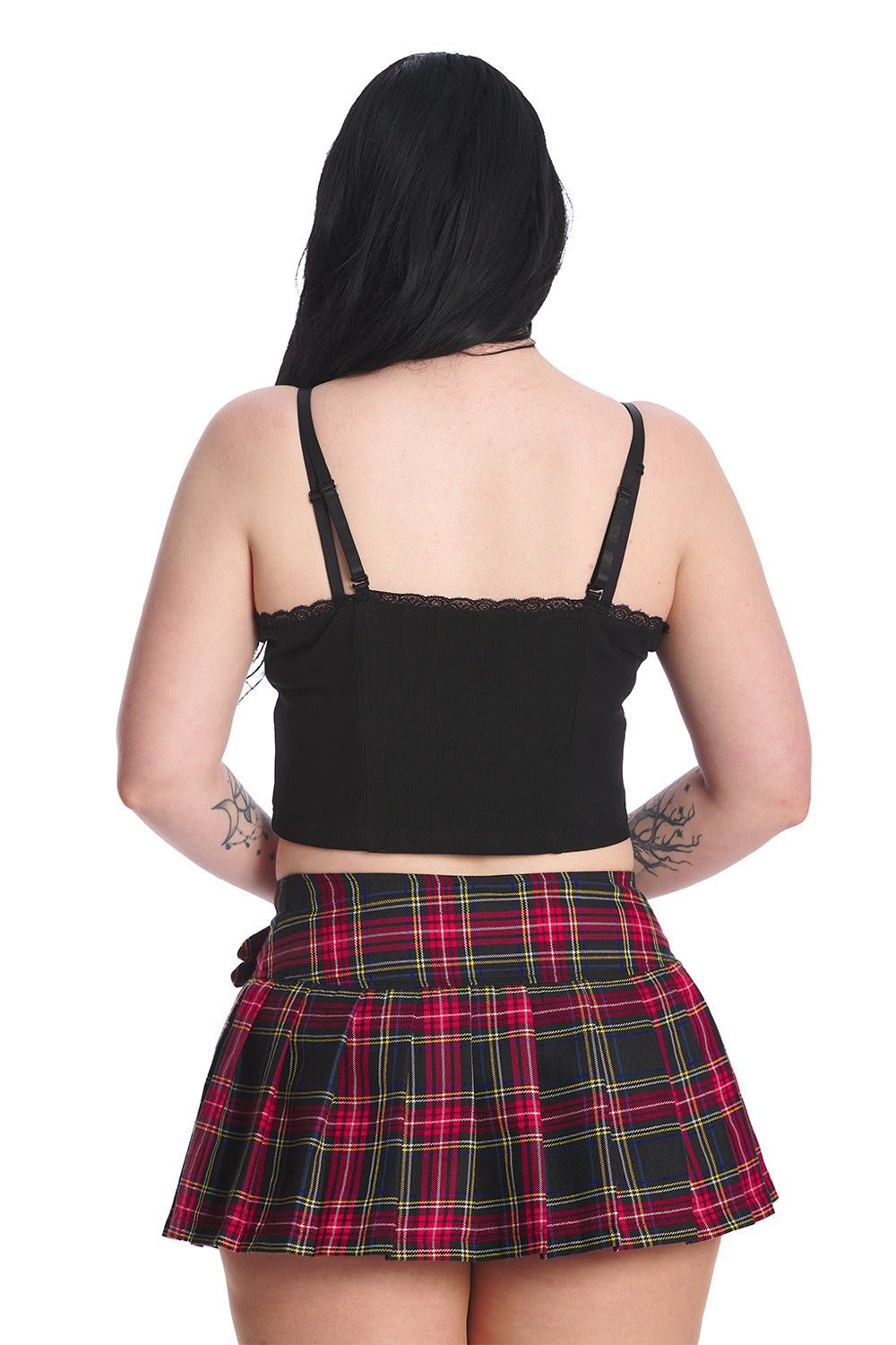 Black Ruffles Crop Top - womens tops - VampireFreaks - Banned Apparel / Lost Queen