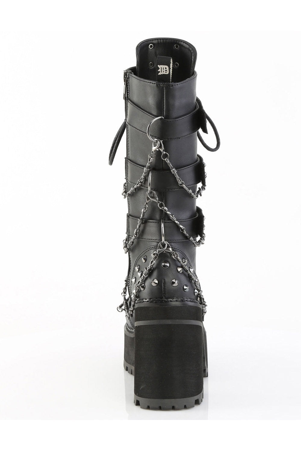 Black Sacraments Studded Punk Boots [ASSAULT - 117] - womens shoes - VampireFreaks - Demonia