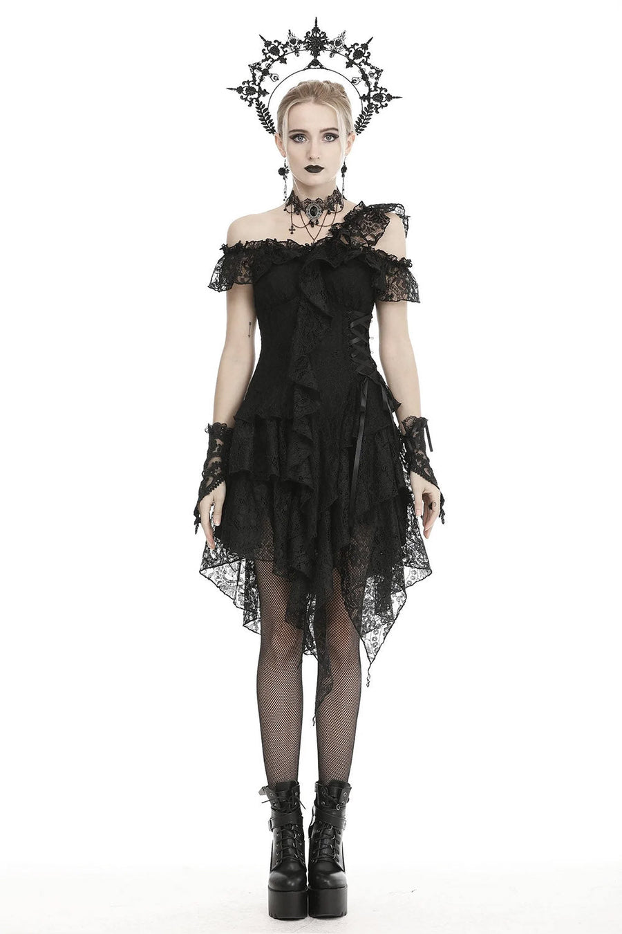 Black Saint Gothic Lace Dress - dresses - VampireFreaks - Dark In Love