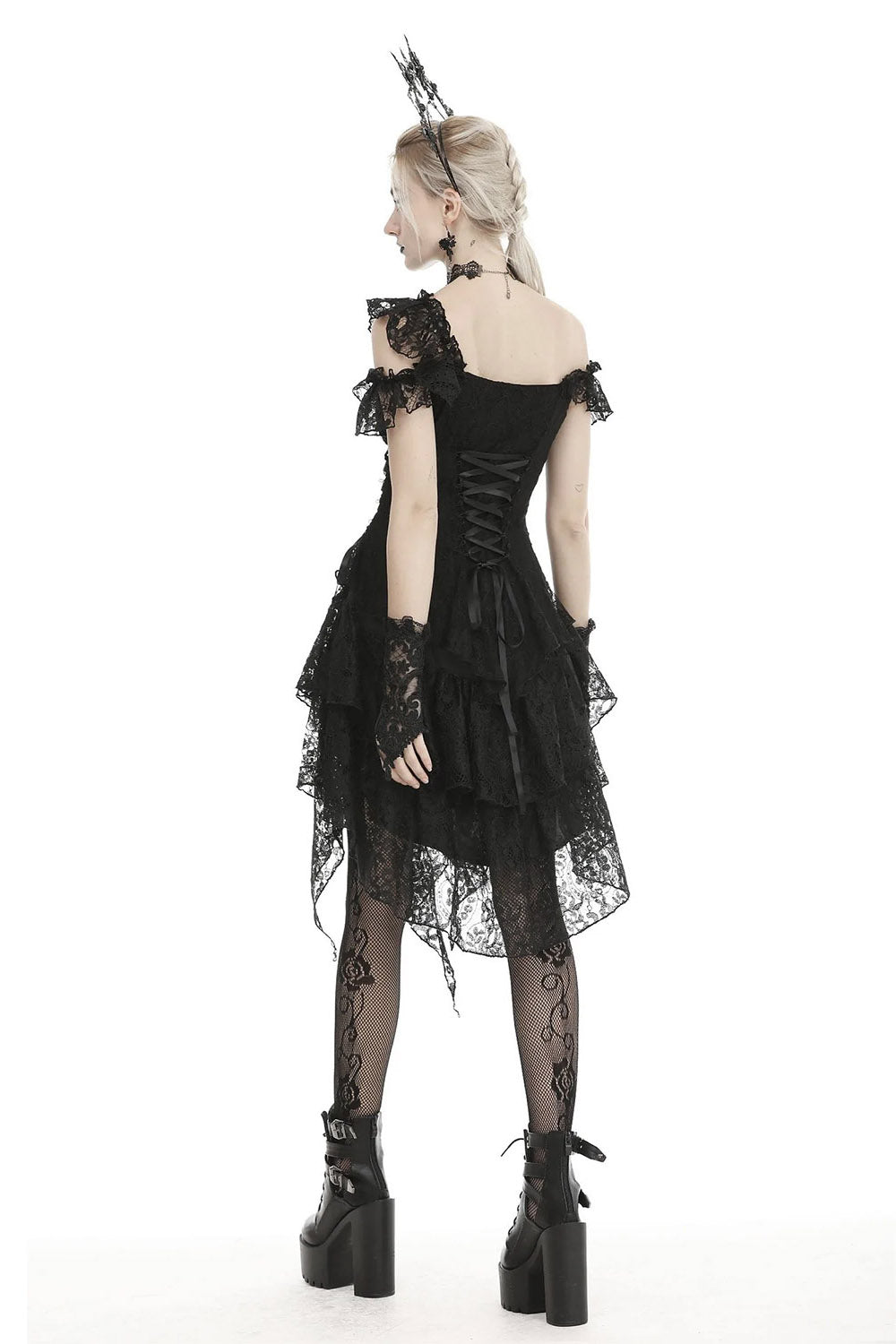 Black Saint Gothic Lace Dress - dresses - VampireFreaks - Dark In Love