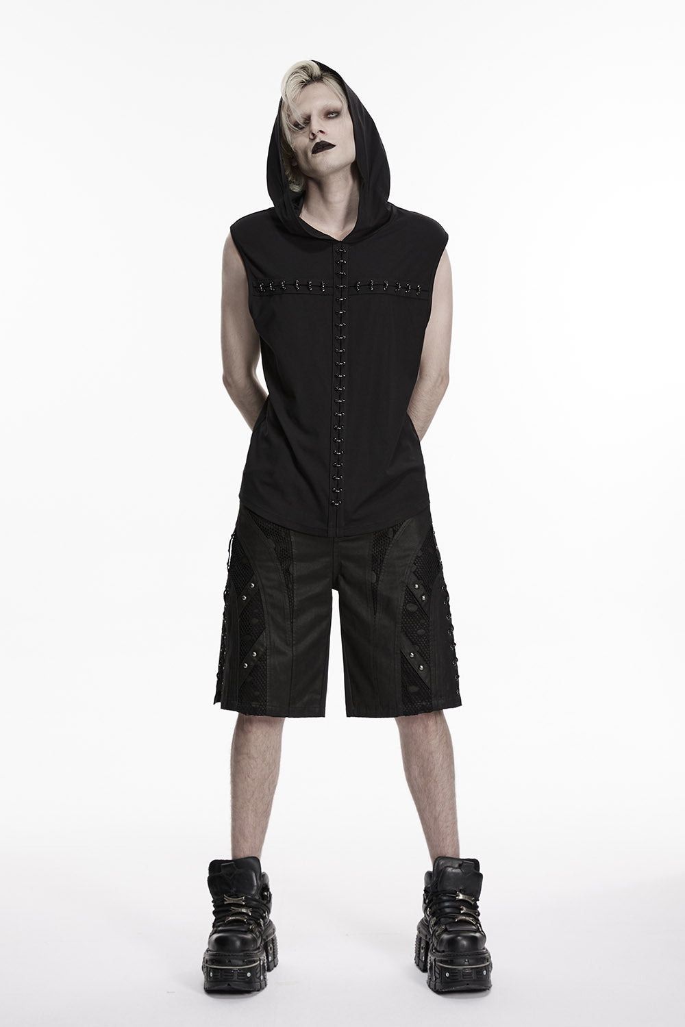 punk long shorts for men