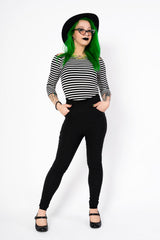 womens gothic black skinny jeans 