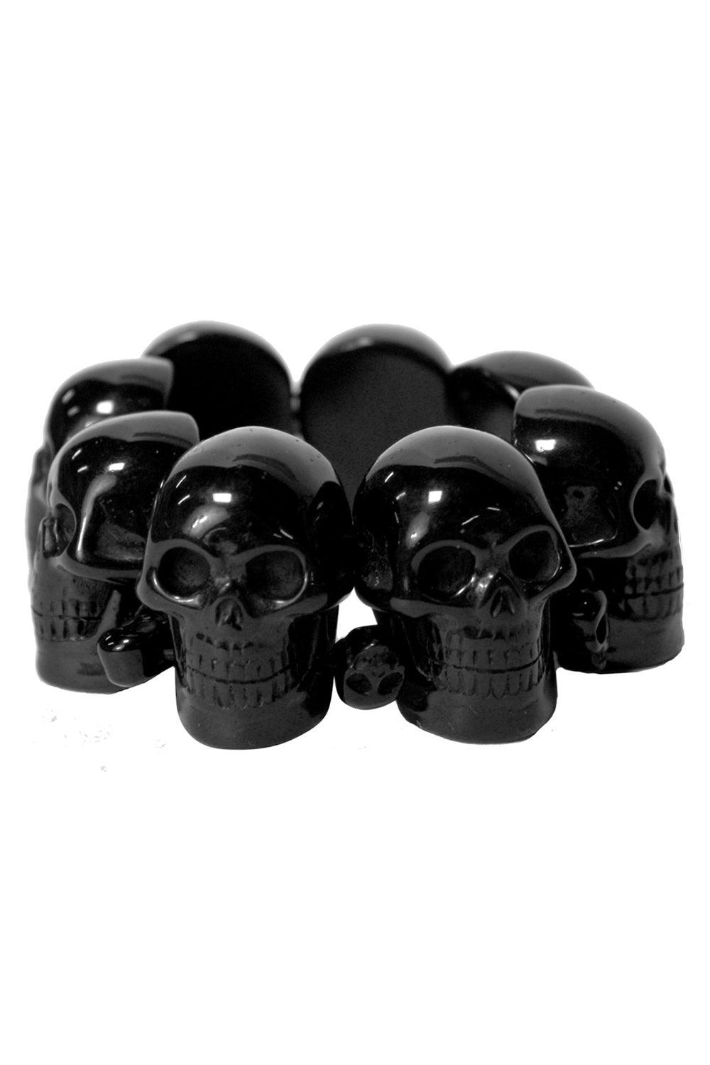 Black Skull Collection Bracelet - bracelets - VampireFreaks - Kreepsville