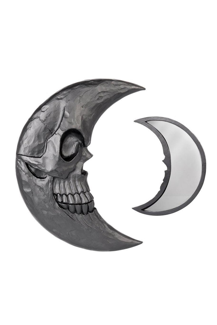 Black Skull Moon Hand Mirror - housewares - VampireFreaks - Alchemy