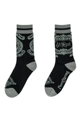 emo grunge black crew socks 