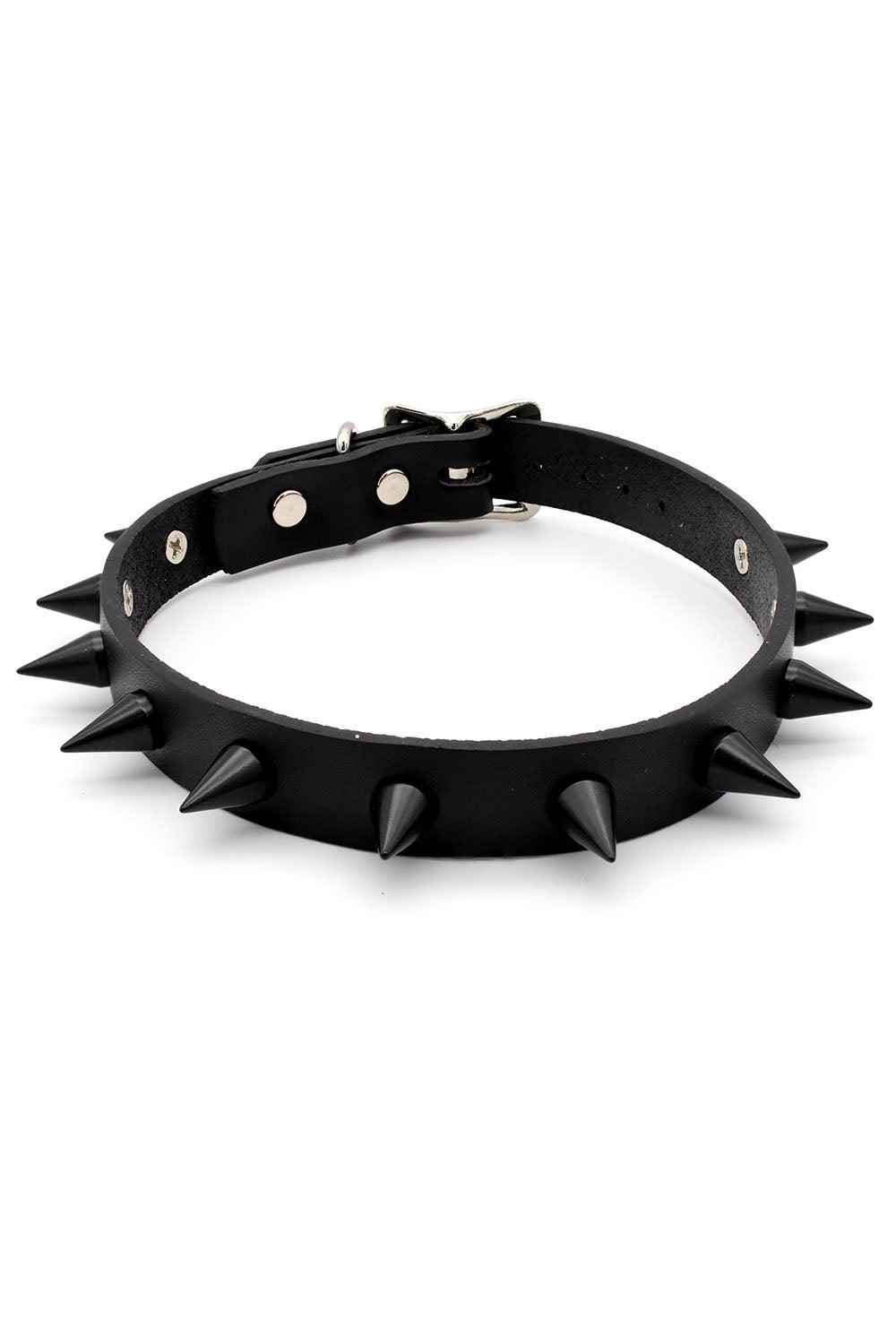 Black Soul Collar [Black Spikes] - chokers - VampireFreaks - Funk Plus