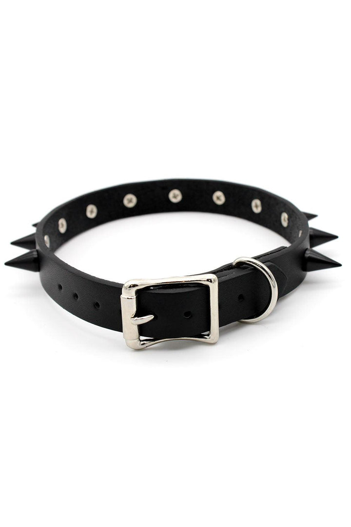 Black Soul Collar [Black Spikes] - chokers - VampireFreaks - Funk Plus