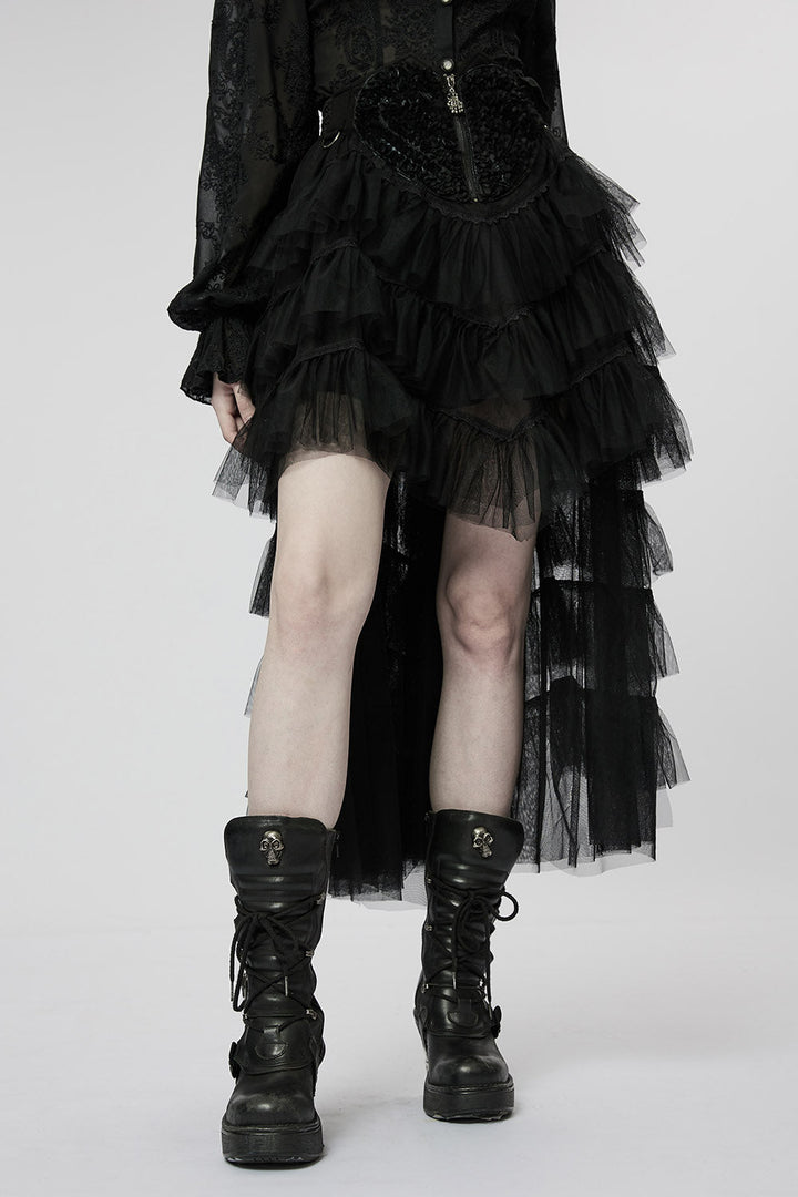 Black Tea Party Tulle Skirt [BLACK] - skirts - VampireFreaks - Punk Rave