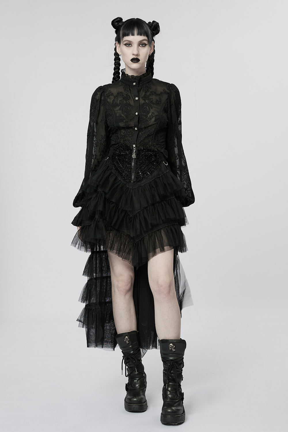 Black Tea Party Tulle Skirt [BLACK] - skirts - VampireFreaks - Punk Rave