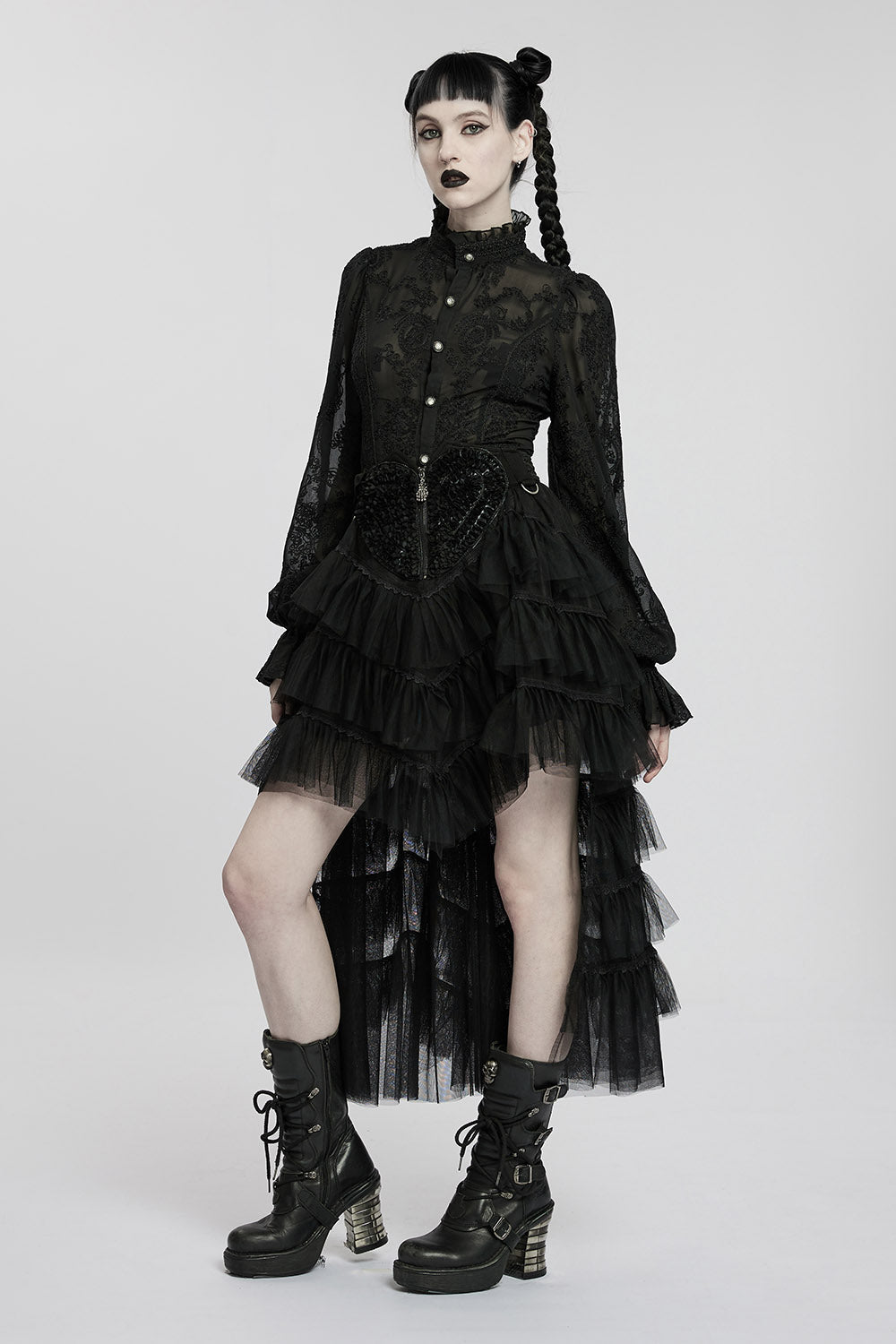 Black Tea Party Tulle Skirt [BLACK] - skirts - VampireFreaks - Punk Rave