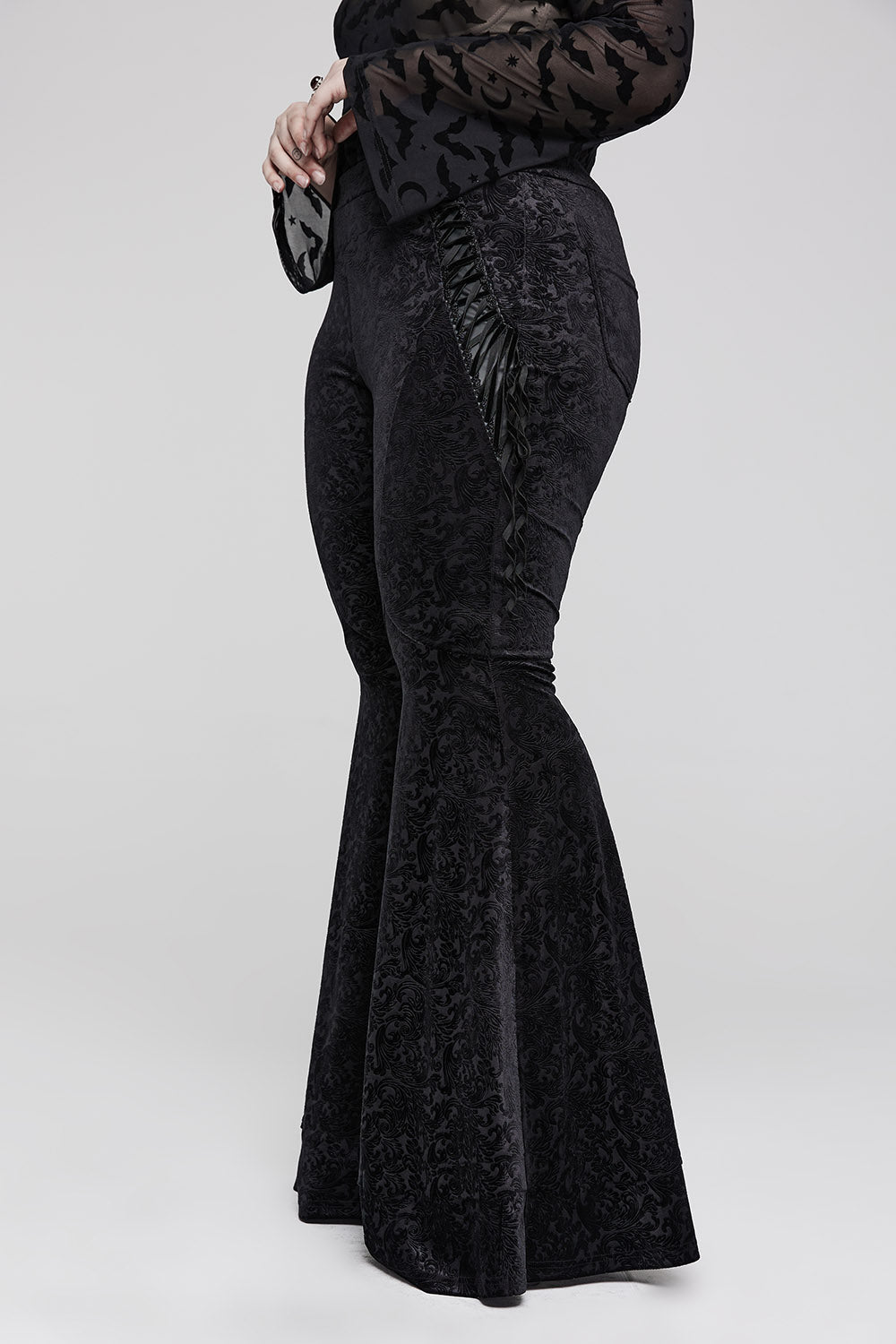 Black Vamp Velvet Flares – VampireFreaks