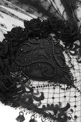 beaded gothic wedding veil