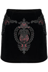 Black Velvet Vamp Mini Skirt - skirts - VampireFreaks - Punk Rave