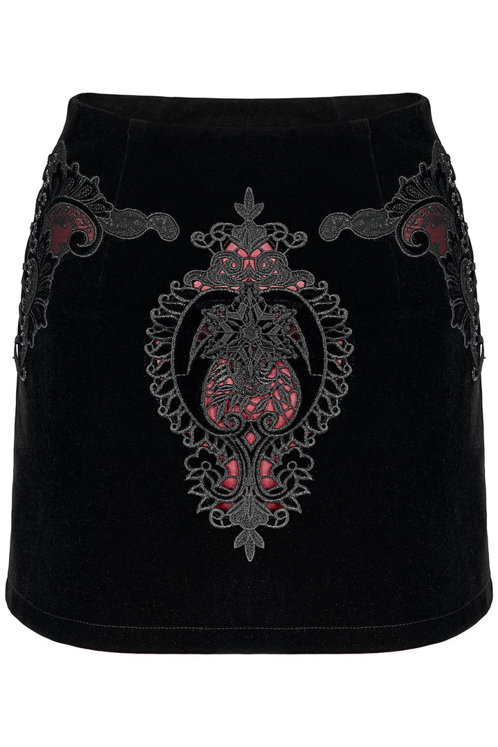 Black Velvet Vamp Mini Skirt - skirts - VampireFreaks - Punk Rave