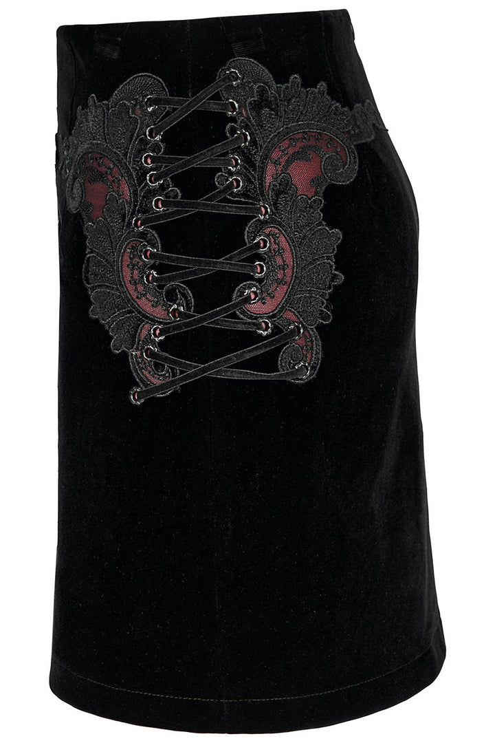 Black Velvet Vamp Mini Skirt - skirts - VampireFreaks - Punk Rave