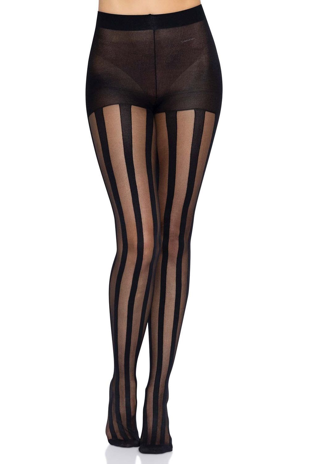 Villainy Vertical Striped Tights
