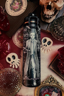 Edgar Allan Poe 24 Oz Water Bottle Tumbler