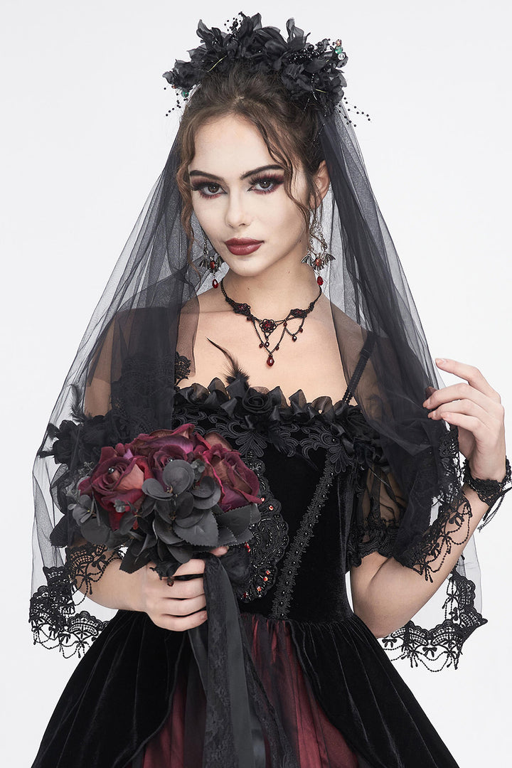 goth wedding veil