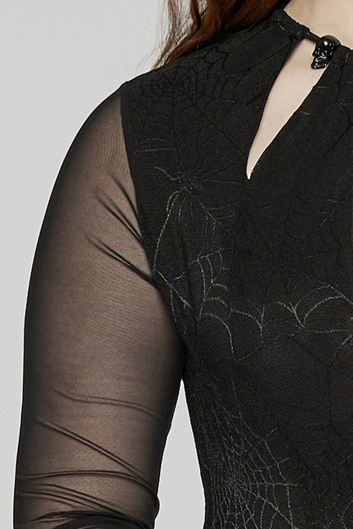 Black Widow Mesh Web Dress [Plus Size] - dresses - VampireFreaks - Punk Rave