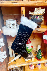 Black Widow Spiderweb Xmas Stocking - housewares - VampireFreaks - VampireFreaks