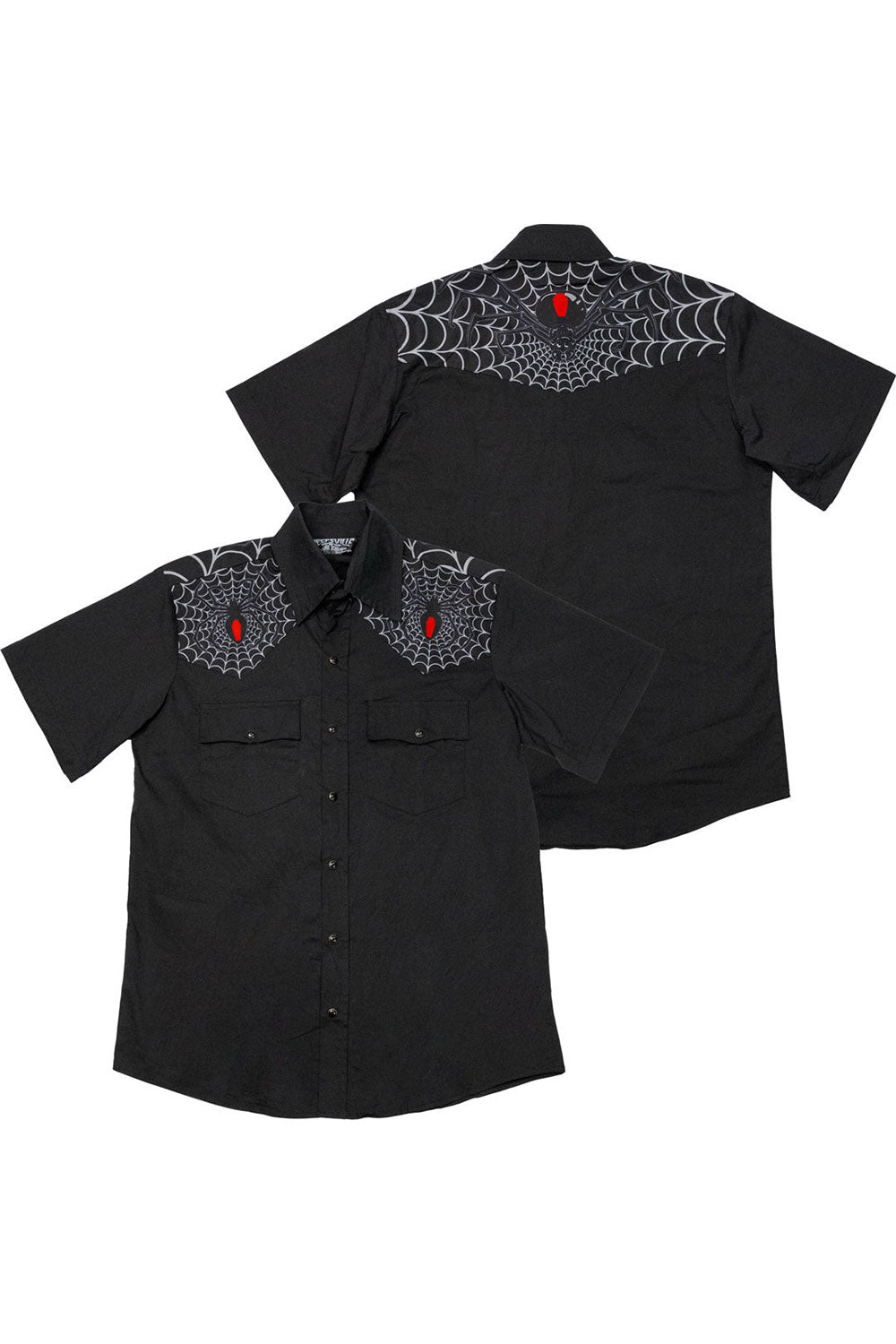 Black Widow Western Shirt - mens tops - VampireFreaks - Kreepsville