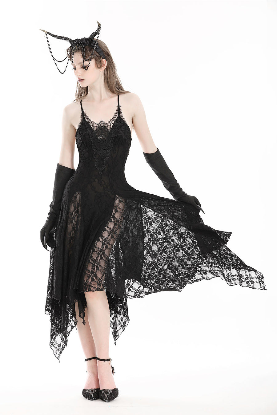 womens gothic midi dress