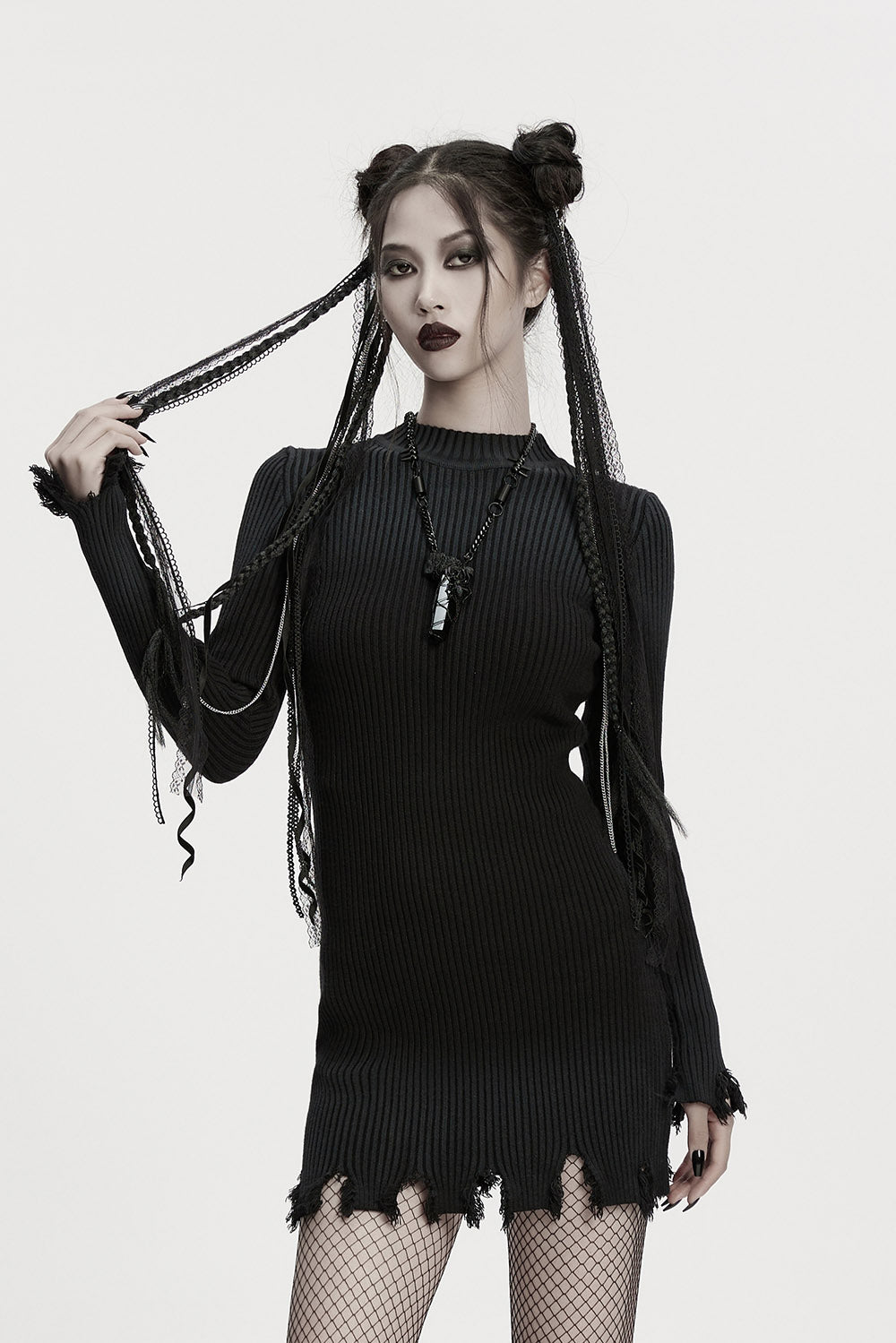 cyberpunk braided hair accessory extension 
