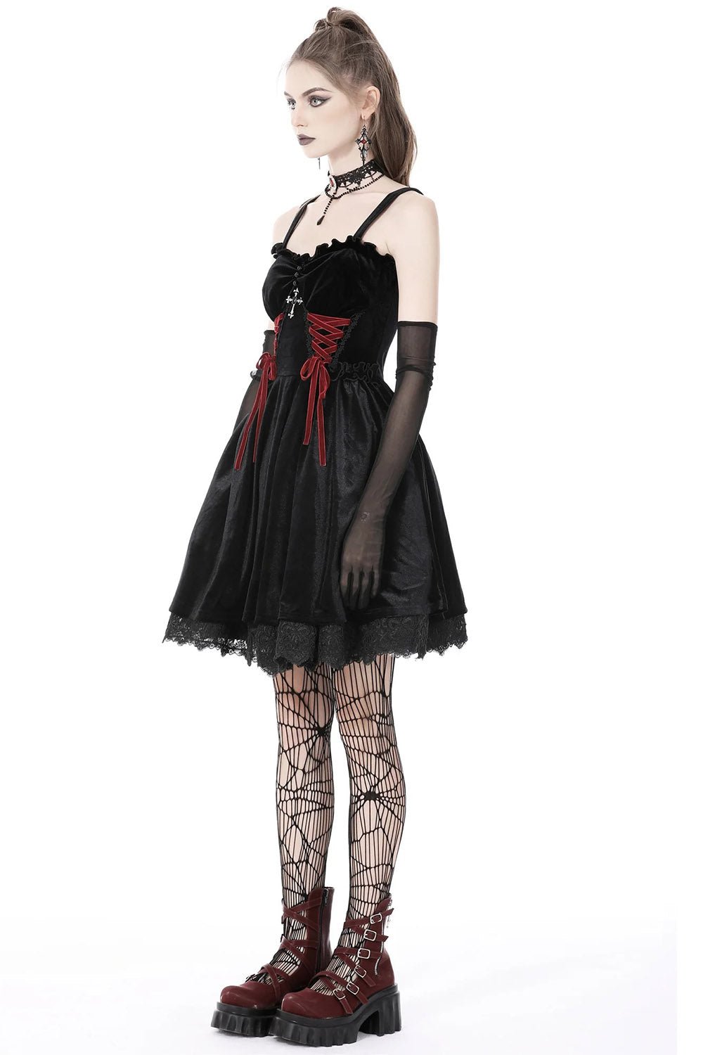 Blackhearted Velvet Dress - dresses - VampireFreaks - Dark In Love