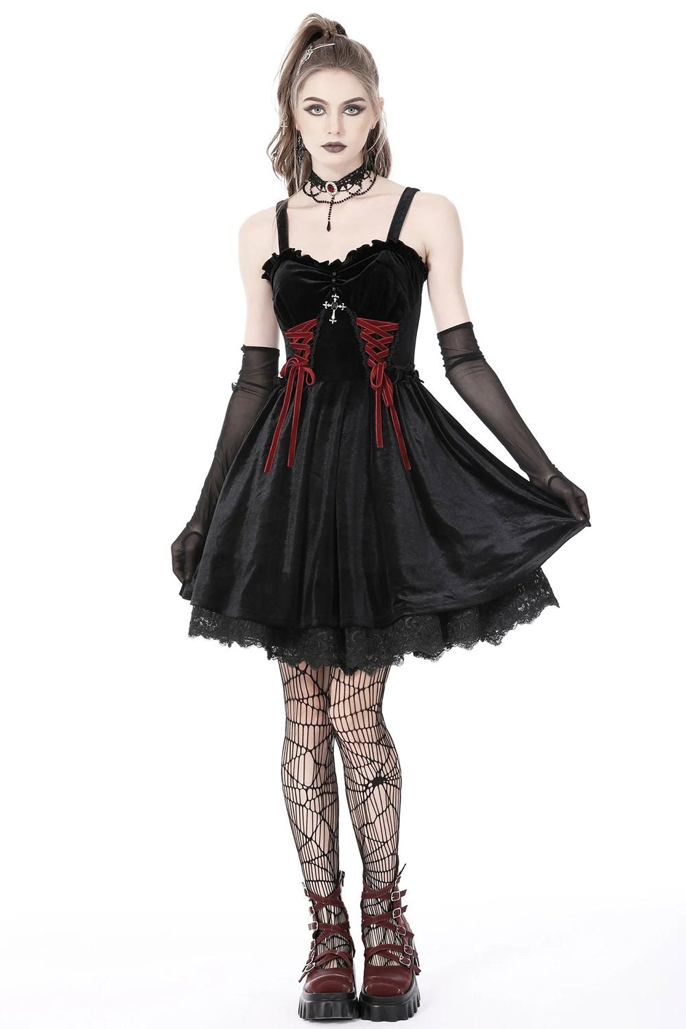 Blackhearted Velvet Dress - dresses - VampireFreaks - Dark In Love