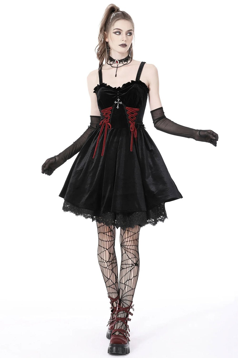 Blackhearted Velvet Dress - dresses - VampireFreaks - Dark In Love