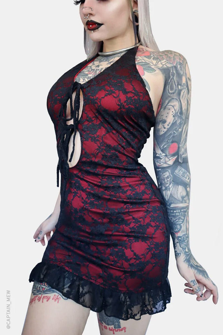 Blair Mini Dress - dresses - VampireFreaks - Forest Ink