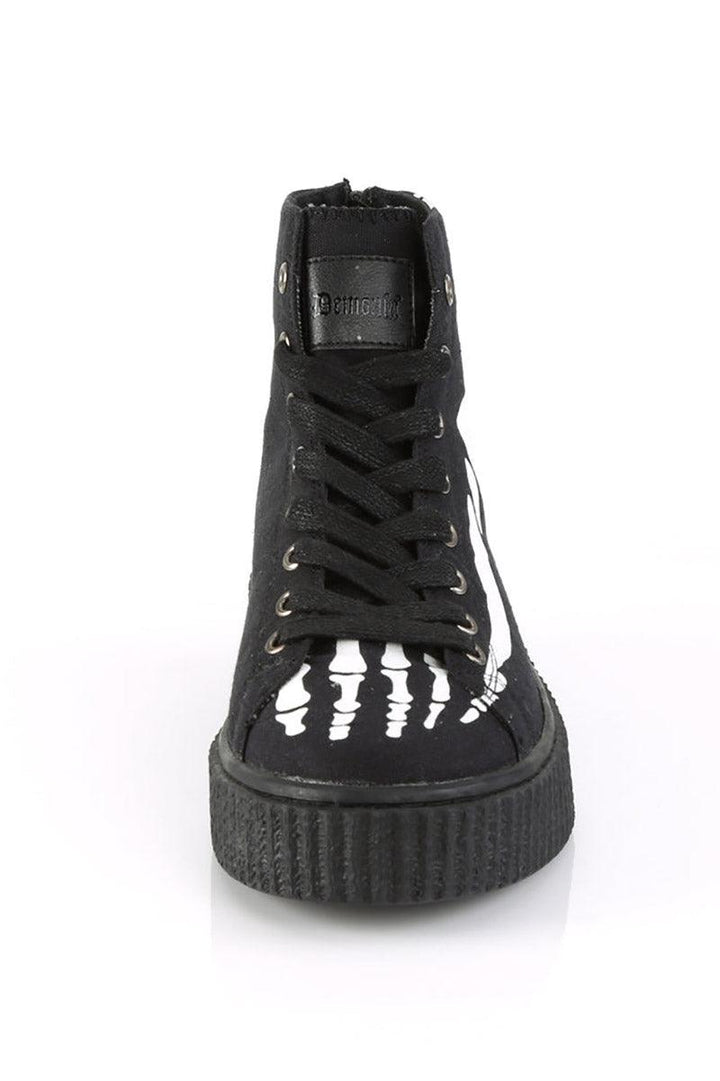 Bleached Bones High Tops [SNEEKER - 252 Sneakers] - mens shoes - VampireFreaks - Demonia