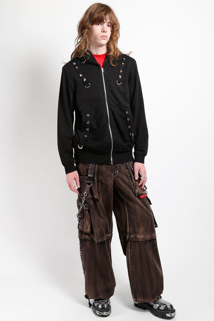 mens bleached gothic baggy pants