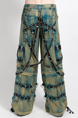 mens pierced punk rock pants 