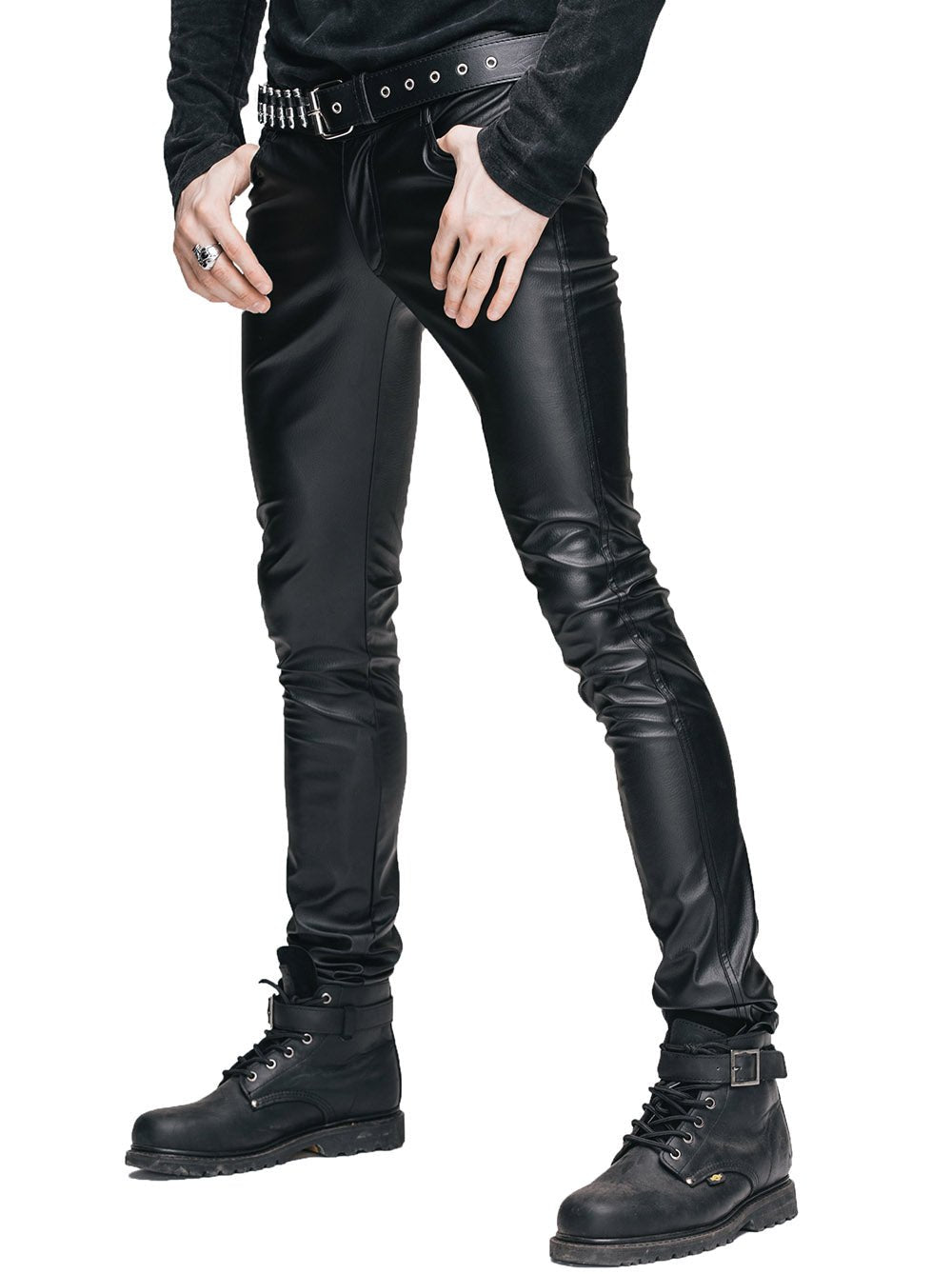 Bleak Legions Vegan Leather Pants - mens pants - VampireFreaks - Devil Fashion