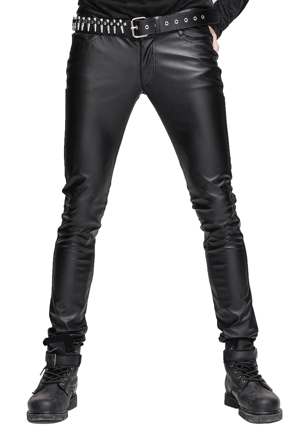 Bleak Legions Vegan Leather Pants - mens pants - VampireFreaks - Devil Fashion