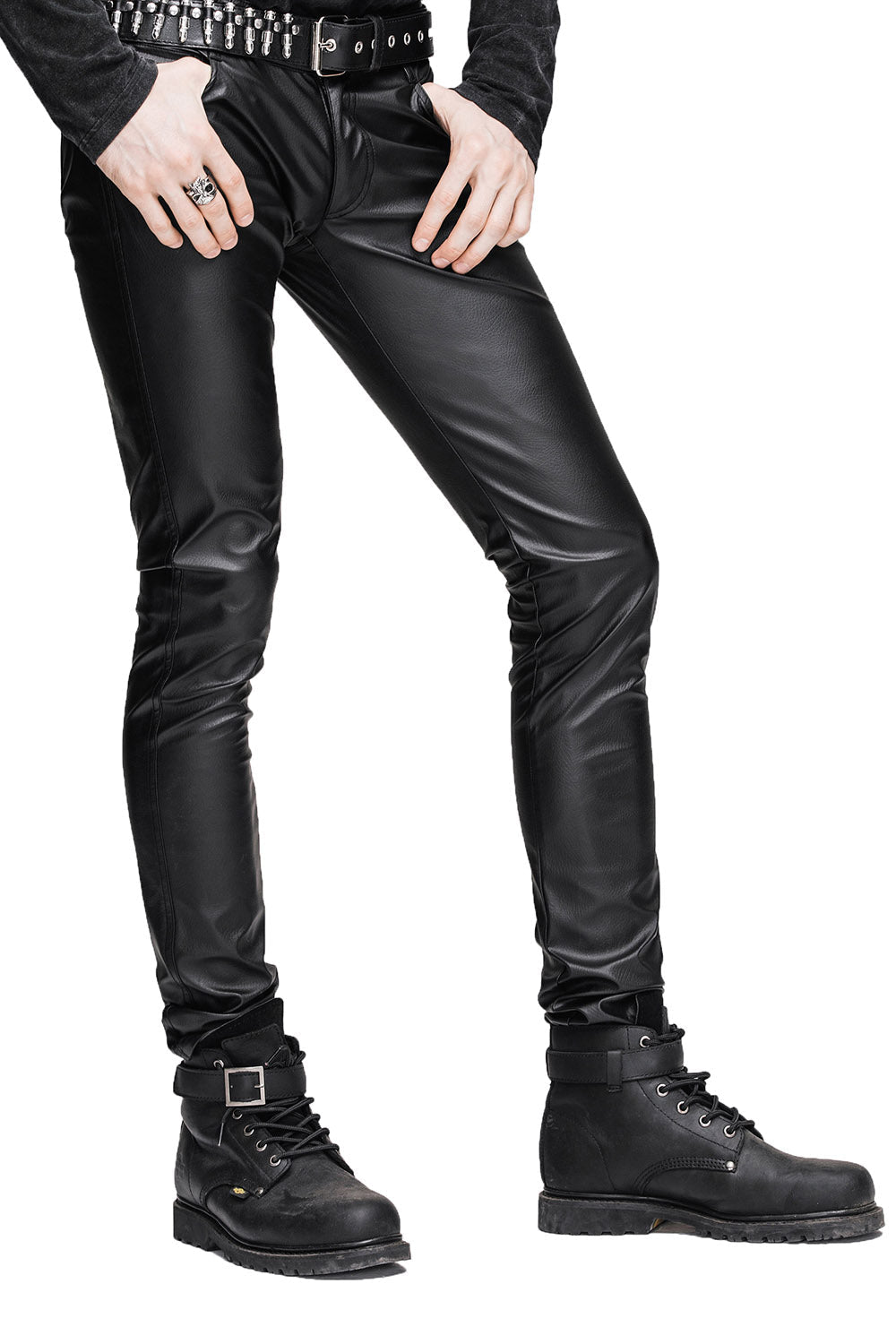 Bleak Legions Vegan Leather Pants - mens pants - VampireFreaks - Devil Fashion