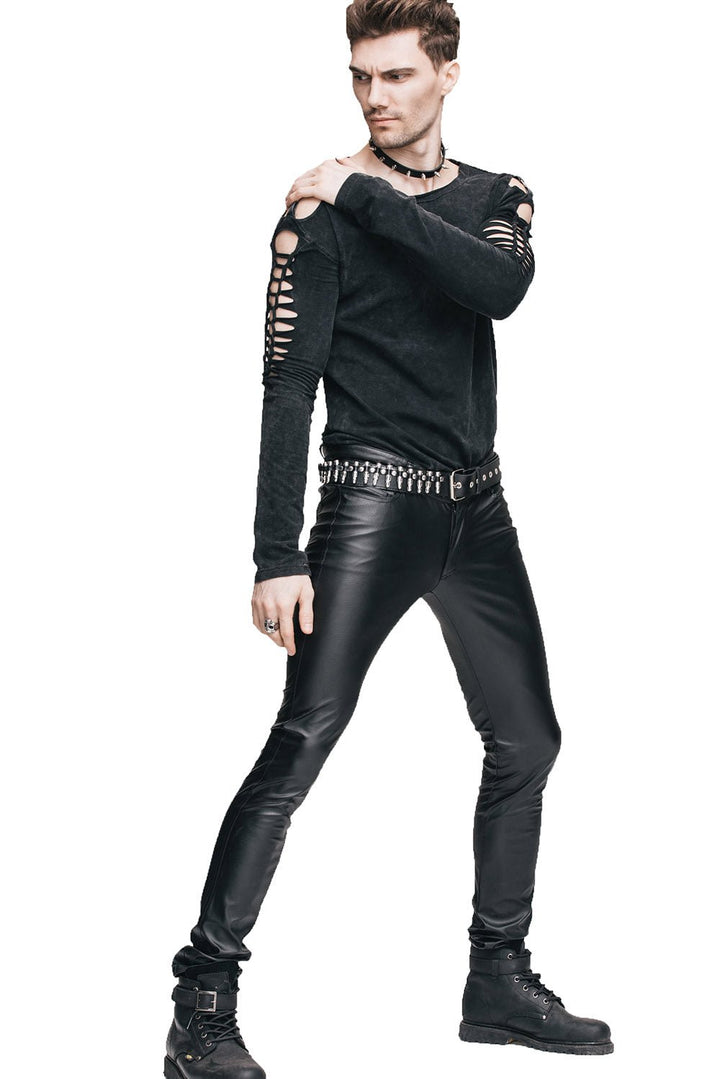 Bleak Legions Vegan Leather Pants - mens pants - VampireFreaks - Devil Fashion