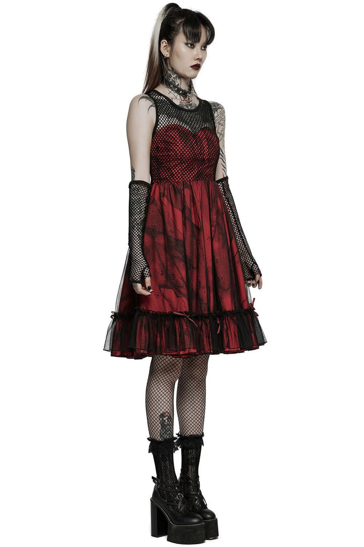 Bleeding Baby Doll Dress Set [RED/BLACK] - dresses - VampireFreaks - Punk Rave