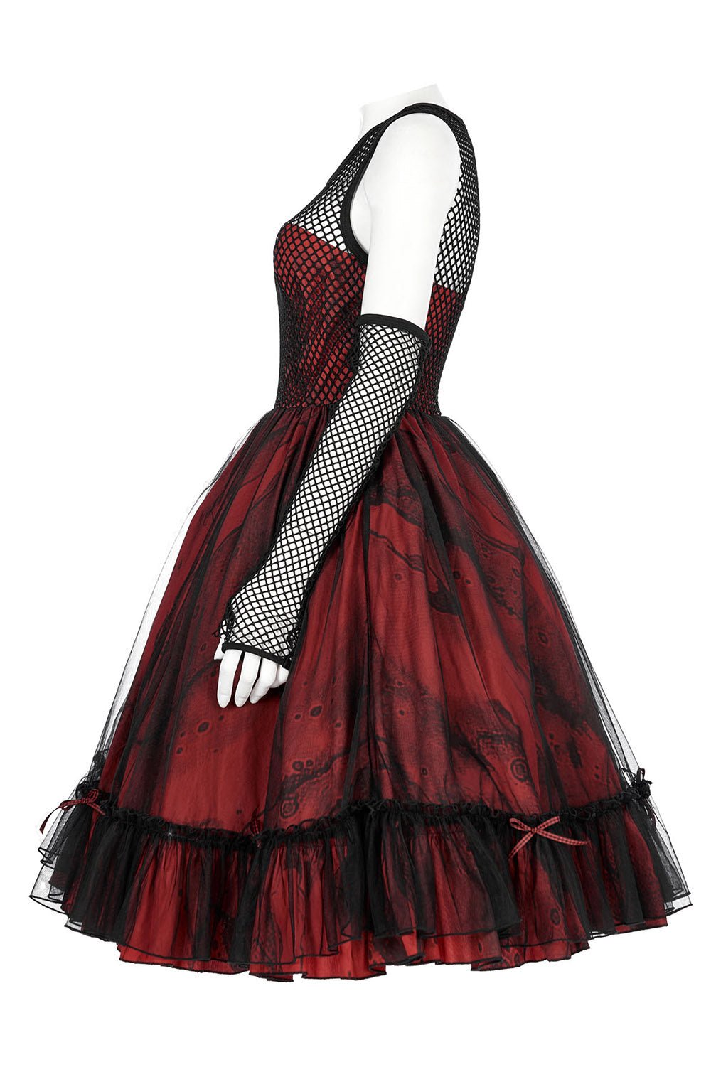 Bleeding Baby Doll Dress Set [RED/BLACK] - dresses - VampireFreaks - Punk Rave