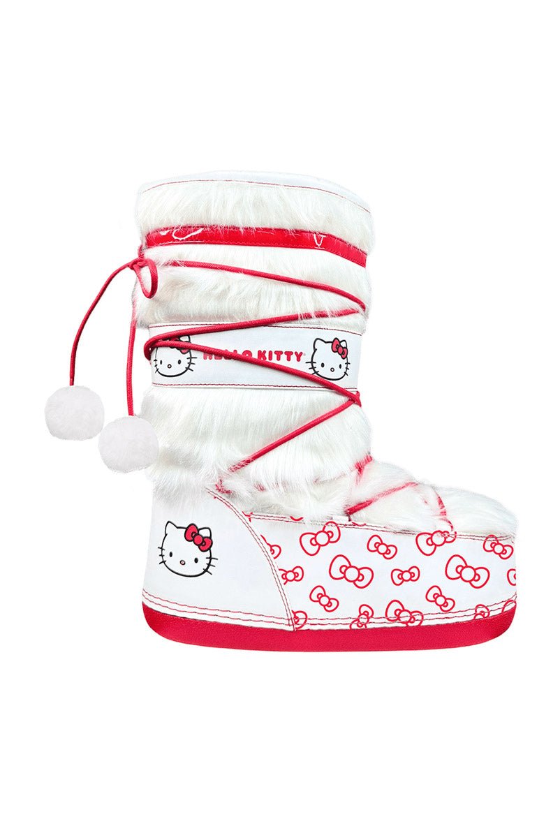 Blizz Hello Kitty Snow Boots [White/Red] - womens shoes - VampireFreaks - YRU