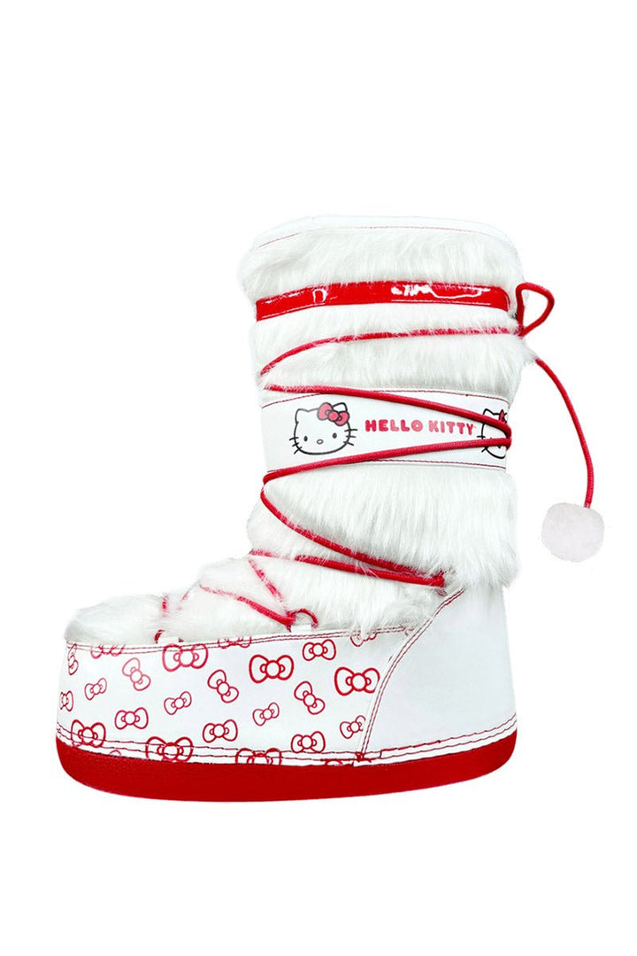 Blizz Hello Kitty Snow Boots [White/Red] - womens shoes - VampireFreaks - YRU